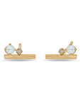 The Stone and Bar Stud Earrings