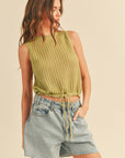 The Jaylen Crochet Drawstring Top