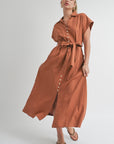 The Jomi Buttondown Linen Dress