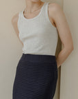 The Judd Heather Grey Basic Cotton Tank