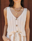 The Fernanda Button Sweater Tank