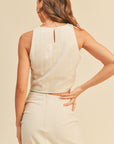 The Kerry Crop Linen Top