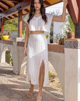 The Leni Woven Top + Skirt Set - Sold Separately