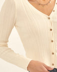 The Macy Button Front Sweater