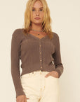 The Macy Button Front Sweater