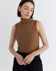 The Marian Sleeveless Turtleneck Top