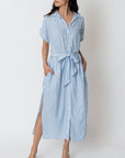 The Pennie Striped Shirt Dress