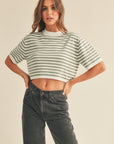 The Pera Striped Crop Top