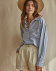 The Collette Woven Striped Shirt