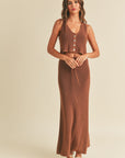 The Sera Knit Vest + Skirt Set - Sold Separately