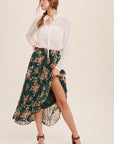 The Shania Floral Pleated Maxi Skirt