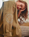 The Smiley Embroidered Shacket