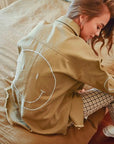 The Smiley Embroidered Shacket