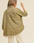 The Smiley Embroidered Shacket