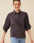 The Tess Roll Sleeve Top