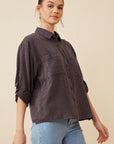The Tess Roll Sleeve Top