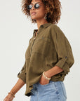 The Tess Roll Sleeve Top