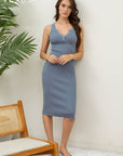 The Tessa Button Bodycon Dress