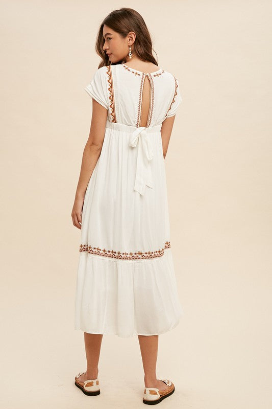 The Julia Geometric Embroidered Dress