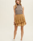 The Zola Ribbed Knit Mock Neck Top