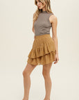 The Zola Ribbed Knit Mock Neck Top