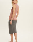 The Zola Ribbed Knit Mock Neck Top