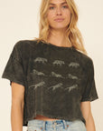The Tiger Stance Crop Vintage Wash Tee
