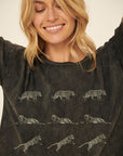 The Tiger Stance Crop Vintage Wash Tee