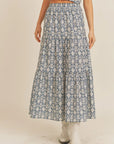 The Walk With Me Tiered Midi Skirt