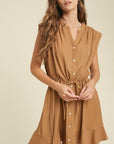 The Cara Ruffle Hem Mini Dress