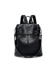 The Adi Front Zip Faux Leather Backpack
