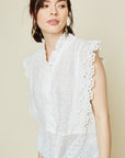 The Hadie Eyelet Lace Top