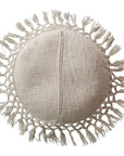 Round Tassel Slub Weave Throw Pillow