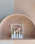 Unglazed Hanging Ceramic Bud Vase