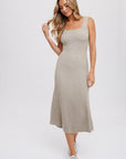 The Aisley Ribbed Sweater Midi Dress