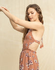 The Amara Floral Halter Jumpsuit