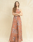 The Amara Floral Halter Jumpsuit