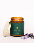 Amethyst Amber Crystal Candle by JaxKelly