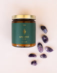 Amethyst Amber Crystal Candle by JaxKelly
