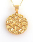 The Zodiac Engraved Coin Necklace