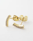 Crystal Arc Stud Earrings