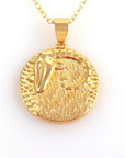 The Zodiac Engraved Coin Necklace