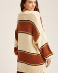 The Aiden Striped Open Cardigan