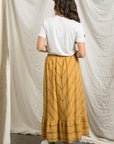 The Delilah Striped Button Front Skirt