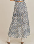 The Walk With Me Tiered Midi Skirt