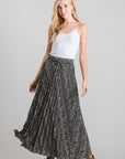 The Elsie Leopard Pleated Maxi Skirt