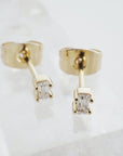 Crystal Baguette Stud Earrings