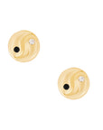 The Yin Yang Circle Stud Earrings