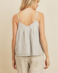 The Ayla Striped Eyelet Cami