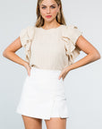 The Bella Puff Ruffle Sleeve Top